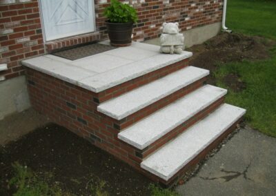 Brick Stairs w Granite Treads