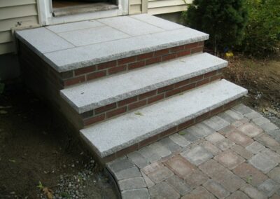 Brick Stairs w Granite Treads